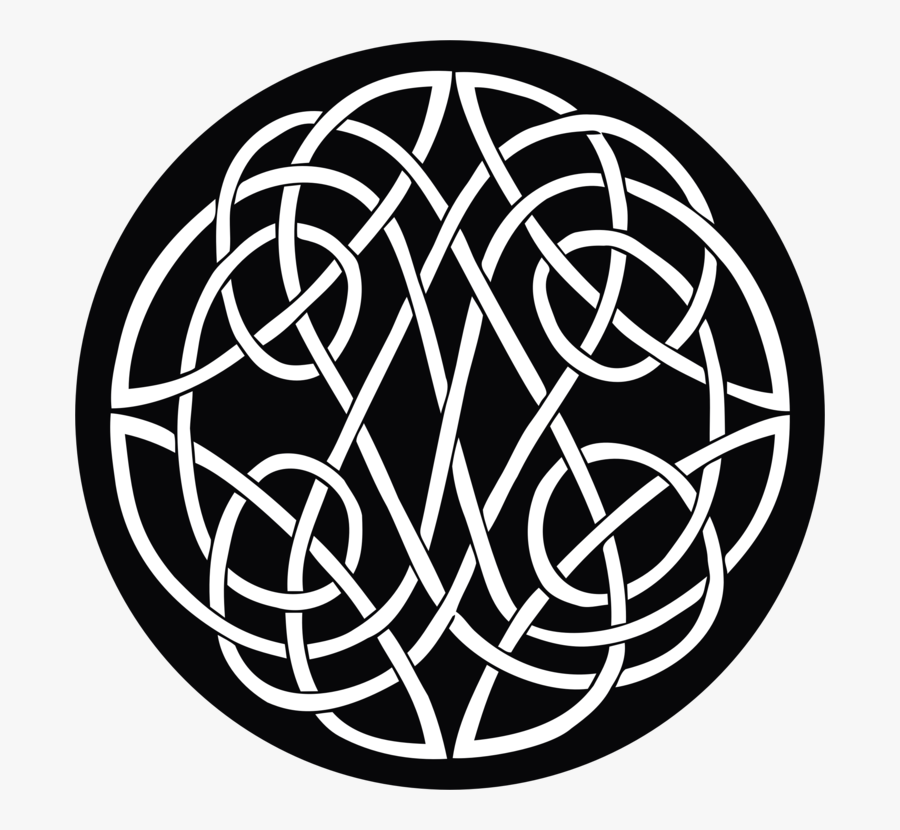 Vintage Celtic Knot - Celtic Knot Circle Black Background, Transparent Clipart
