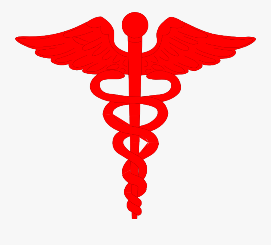 Presumption - Clipart - Rod Of Asclepius Red, Transparent Clipart