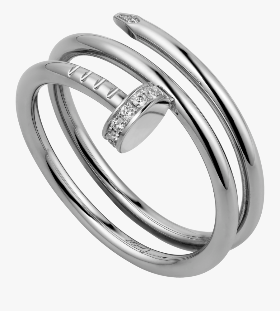 Crb Juste Un Clou White Diamonds Cartier - Juste Un Clou Ring White Gold, Transparent Clipart