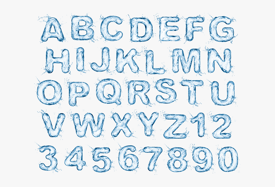 Clip Art Collection Of Free Transparent - Water Splash Font, Transparent Clipart