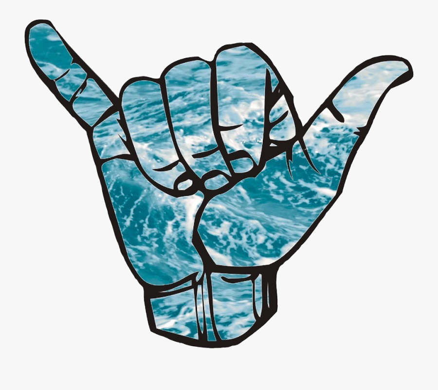 #ocean #peace #symbol #aesthetic #tumblr #outline #wave - Hang Loose Tie Dye, Transparent Clipart