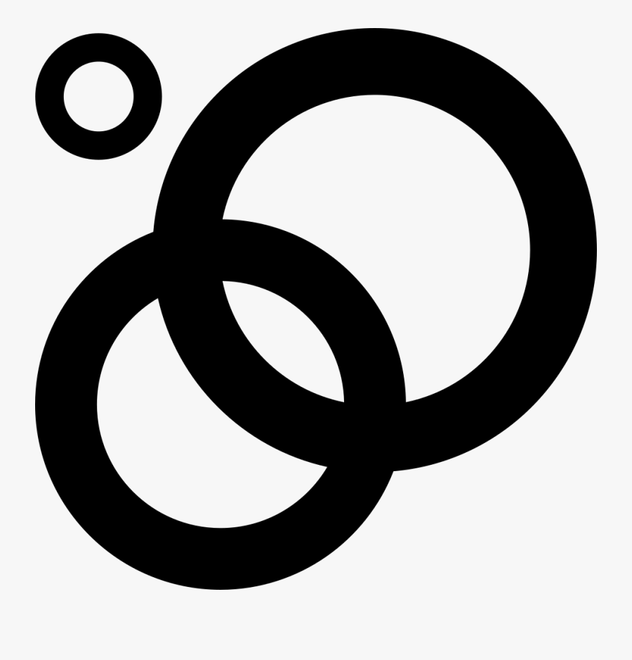 Interlocking Rings - O Rings Icon, Transparent Clipart