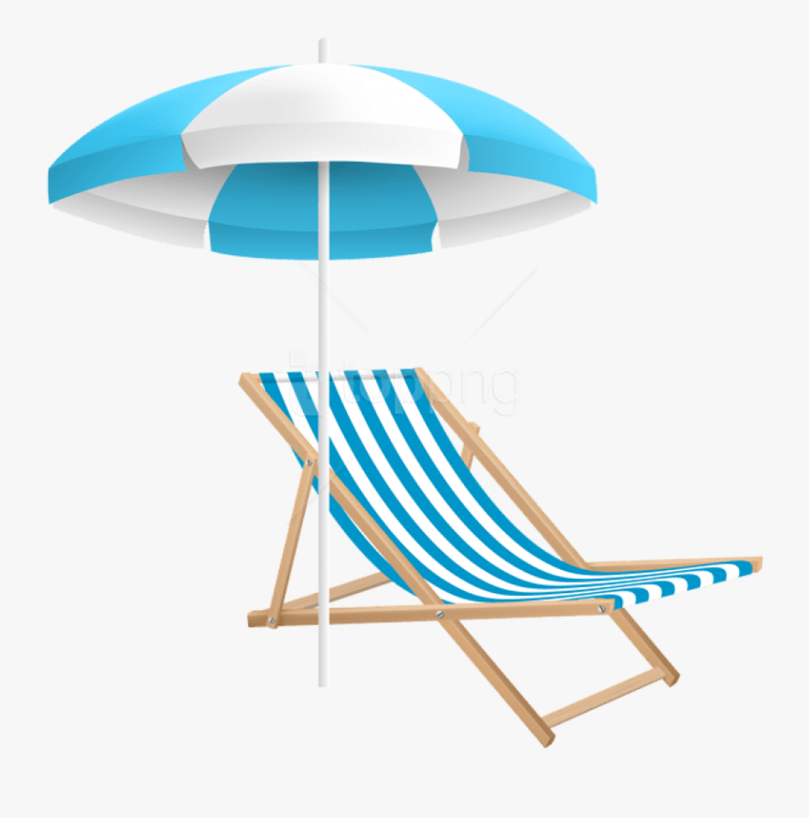 Free Png Download Beach Chair And Umbrella Png Clipart - Beach Chair And Umbrella Clipart, Transparent Clipart