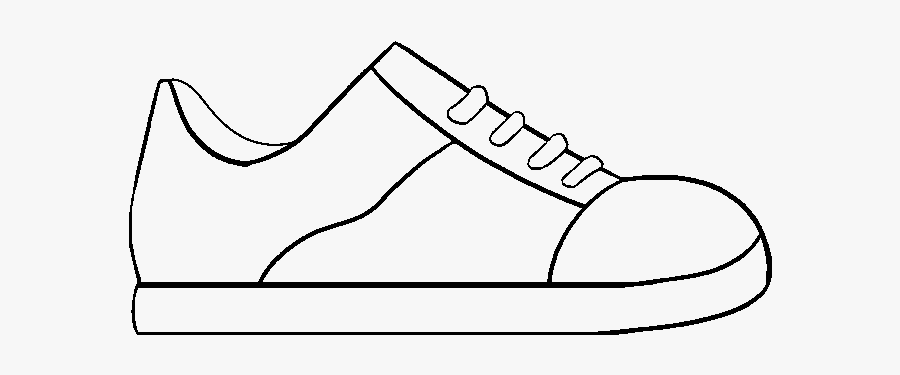 How To Draw Shoe - Line Art, Transparent Clipart