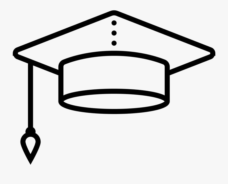 White Graduation Cap Icon Png, Transparent Clipart