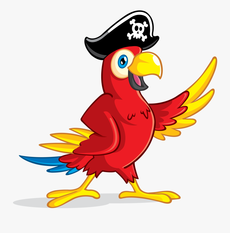 Parrot Clipart - Pirate Parrot Transparent, Transparent Clipart