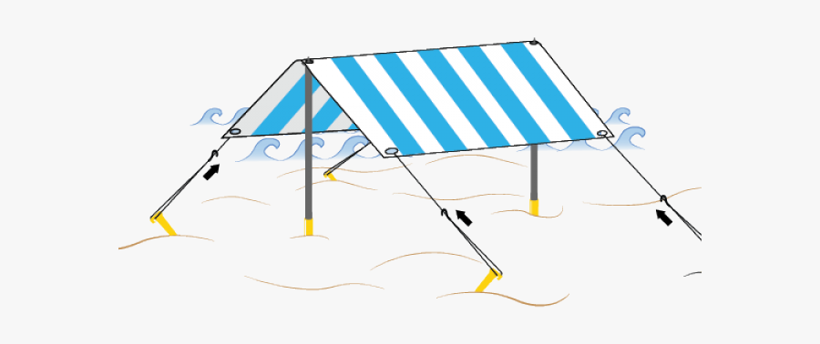 June & May Beach Canopy, Transparent Clipart