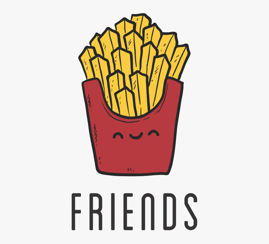 Fish And Chips French Fries Best Friends Forever Wallpaper - Dibujos De Papas Fritas, Transparent Clipart