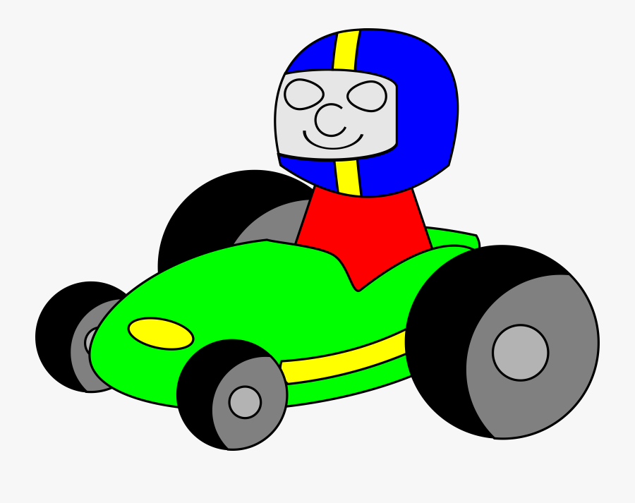Driver Clipart Race Car - Easy Go Kart Drawing, Transparent Clipart