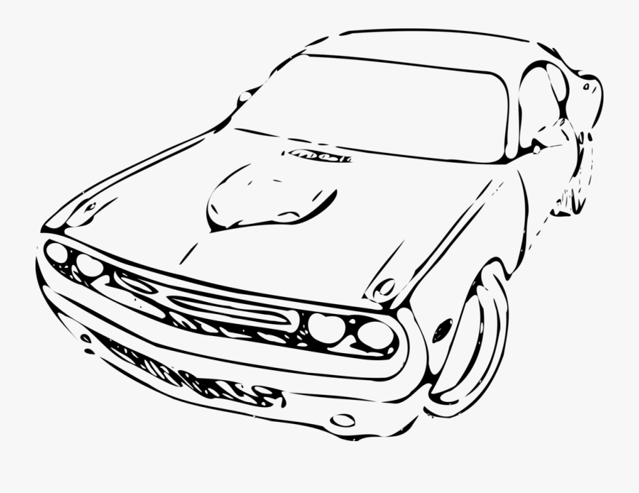 Transparent Racecar Clipart - Car Sketch Png, Transparent Clipart