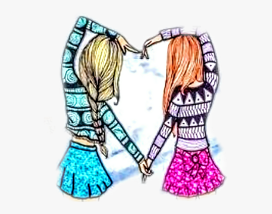 Friends Making Love Heart Clipart , Png Download - Imagen Best Friends, Transparent Clipart