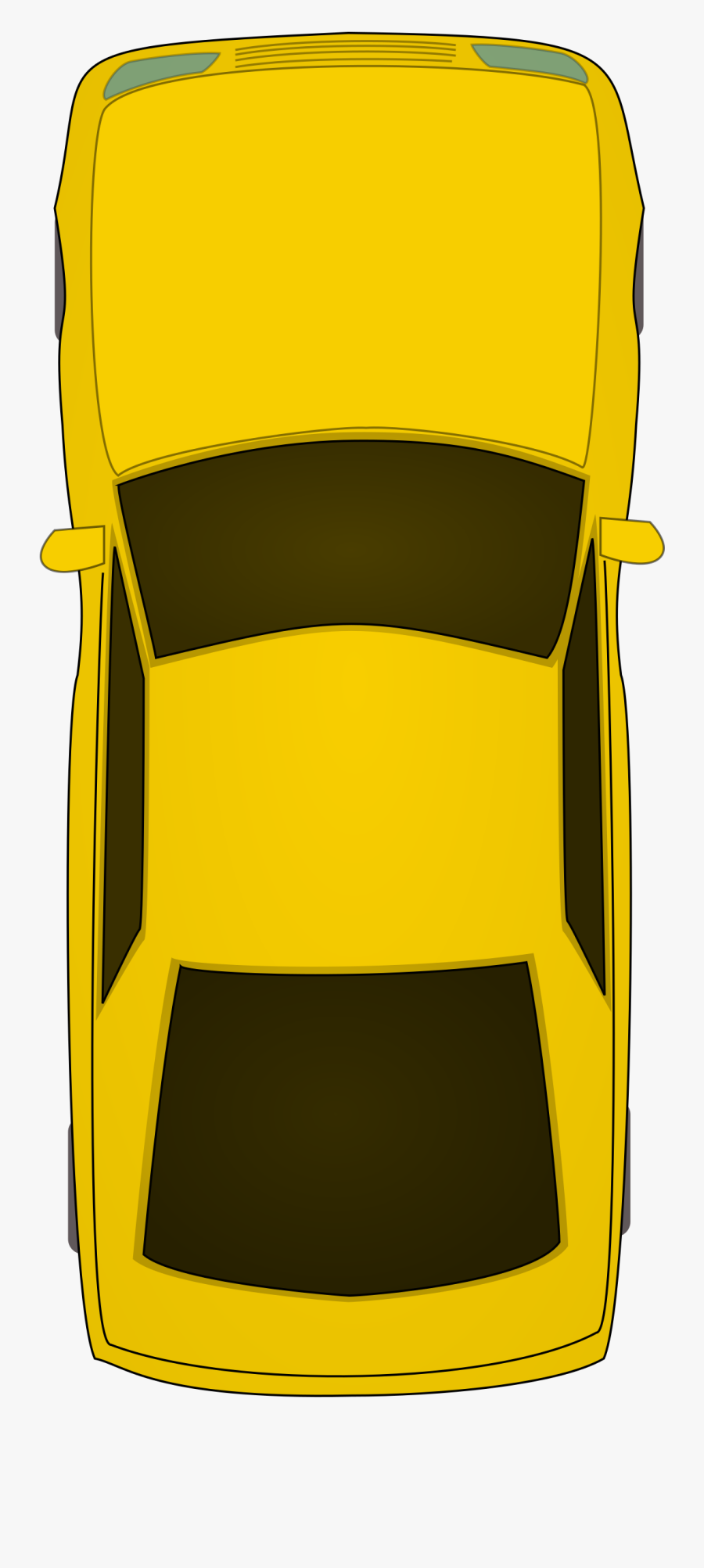 Car Clipart Top View Transparent - Car Top Down Png, Transparent Clipart