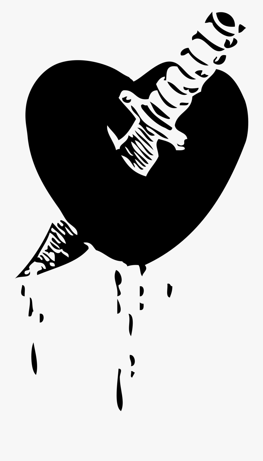 Heart With Knife Clip Art Clip Art Transparent Download - Knife Through A Heart, Transparent Clipart