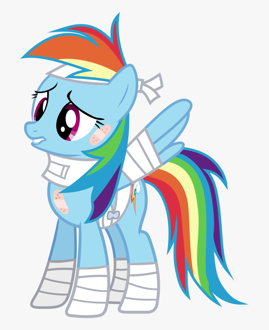 Transparent Band Aid Clip Art - Mlp Rainbow Dash Bandage, Transparent Clipart