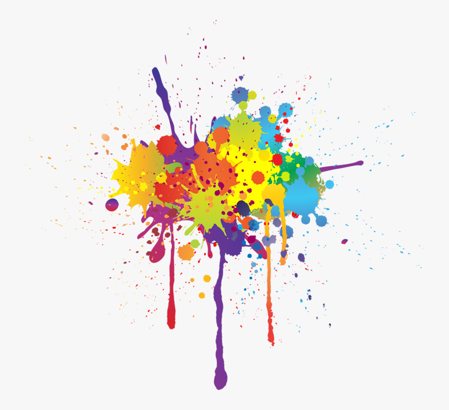Rainbow Paint Splatter Remixit - Picsart Color Splash Png, Transparent Clipart
