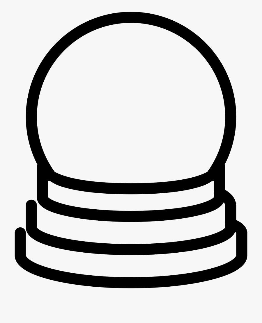Crystal Ball Comments - Crystal Ball Black And White, Transparent Clipart