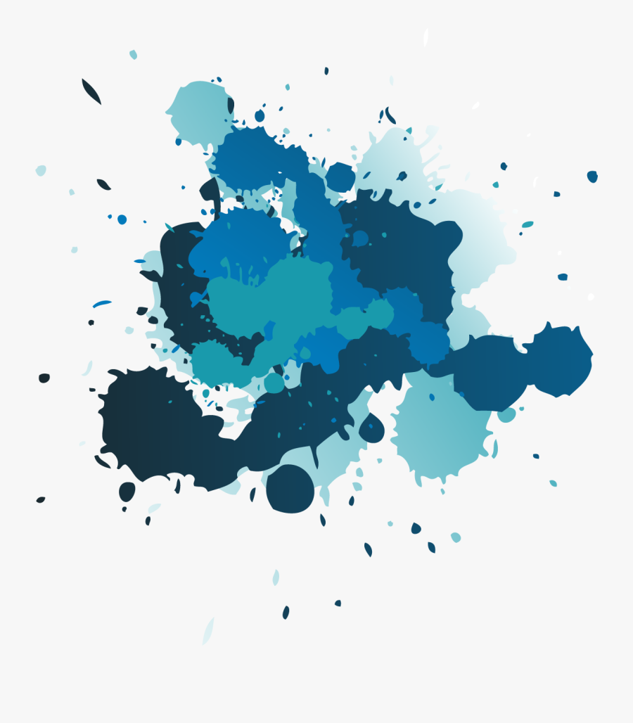 Splatter Png Images - Color Splash Blue Png, Transparent Clipart