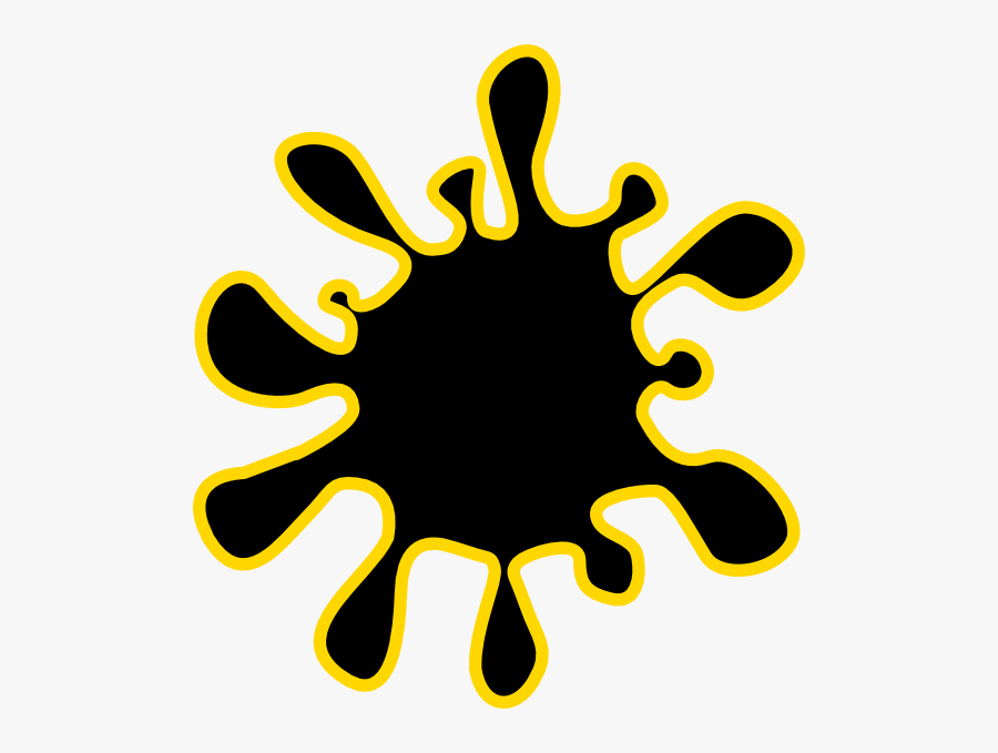 Water Splash Black Gold - Transparent Background Slime Clipart, Transparent Clipart