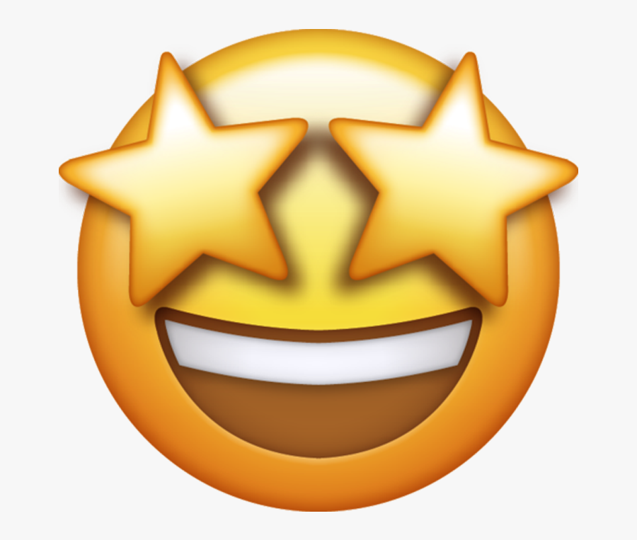 Star Eyes Emoji Png - Transparent Smile Emoji Png, Transparent Clipart