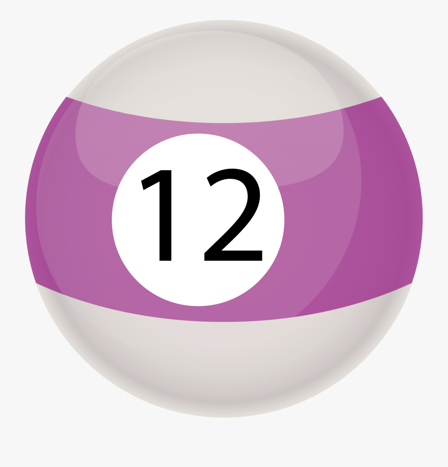 12 Ball Clip Arts - Billiard Ball 12 Png, Transparent Clipart