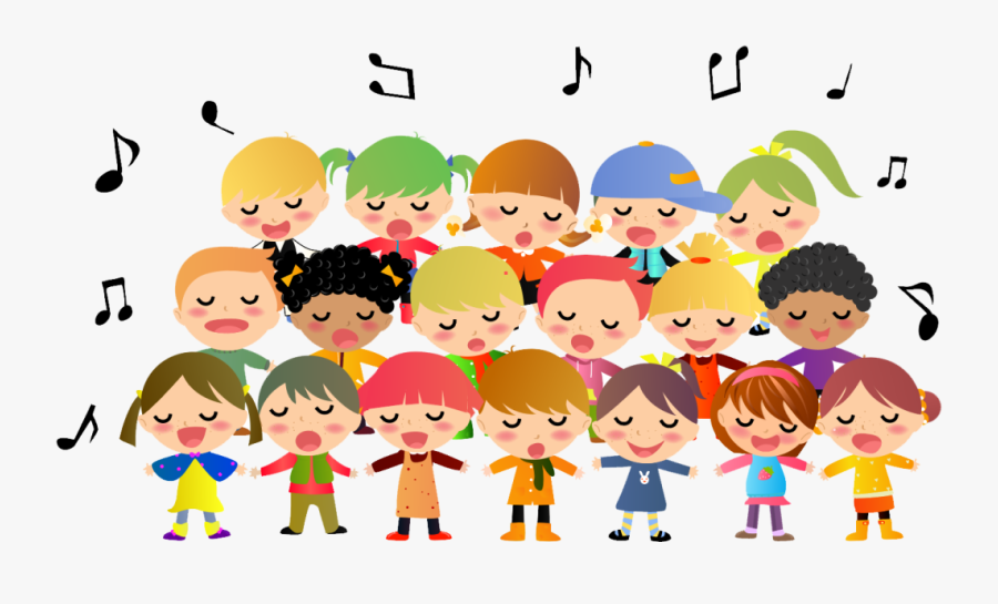 Transparent Choir Clipart Black And White - Children Singing Cartoon, Transparent Clipart