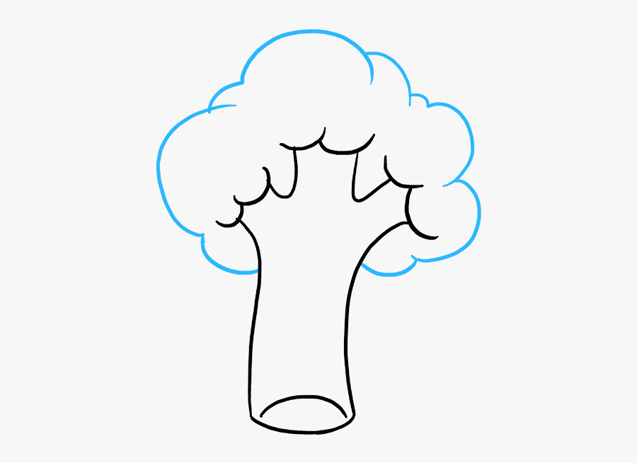 How To Draw Broccoli - Draw A Broccoli With Face, Transparent Clipart