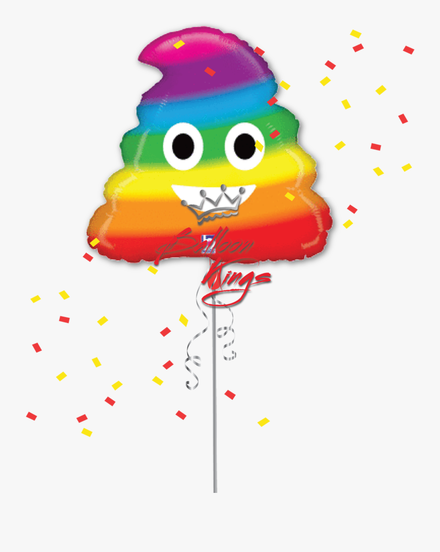 Celebrate Clipart Emoji - Rainbow Poop Emoji, Transparent Clipart