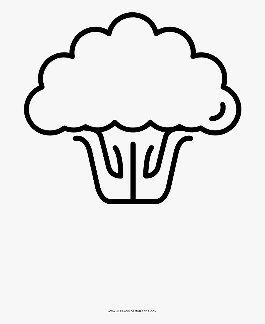 Broccoli Coloring Page - Drawing, Transparent Clipart
