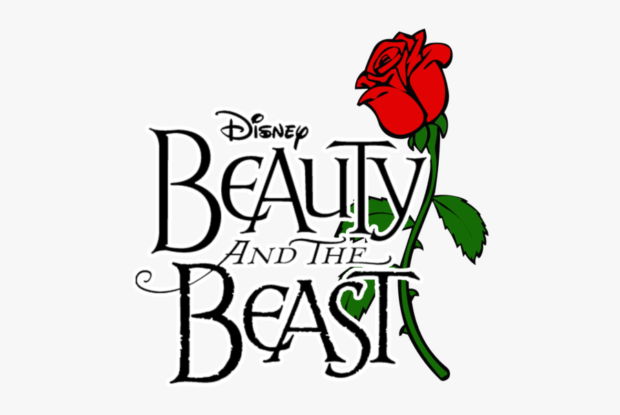 Text,font,line Art,graphic Design,rose,art - Rose From Beauty And The Beast Drawing, Transparent Clipart