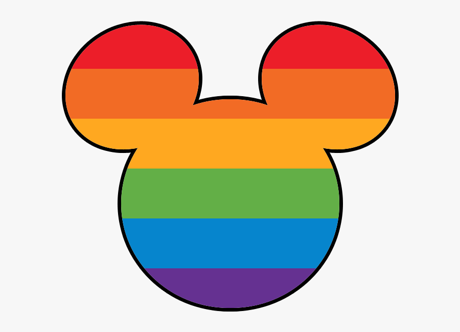 Rainbow Minnie Ears Clip Art, Transparent Clipart
