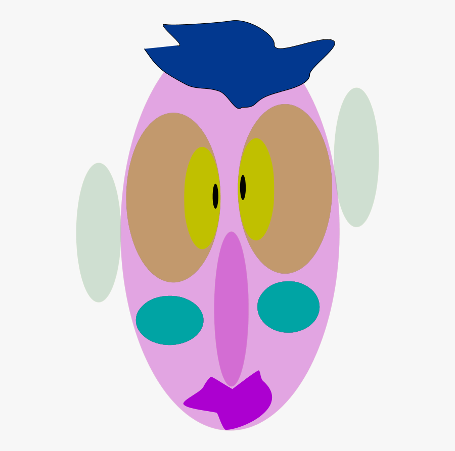 Face With Eyes Ears Little Hair - Face, Transparent Clipart