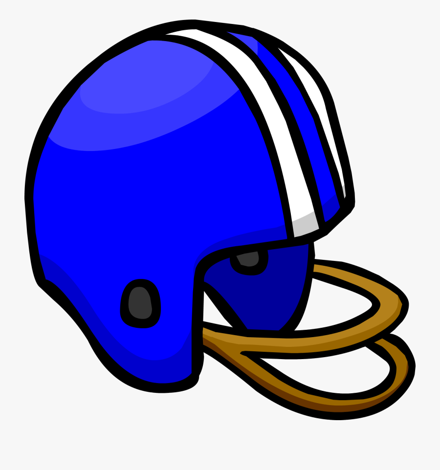 Blue Football Helmet - Green Helmet Club Penguin, Transparent Clipart