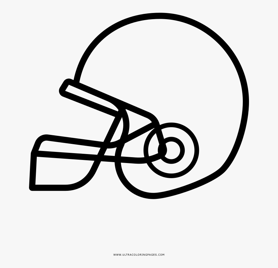 Football Helmet Coloring Page - Football Helmet Outline Png, Transparent Clipart