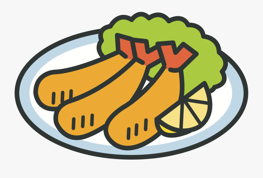 Deep Fried Shrimp, Transparent Clipart