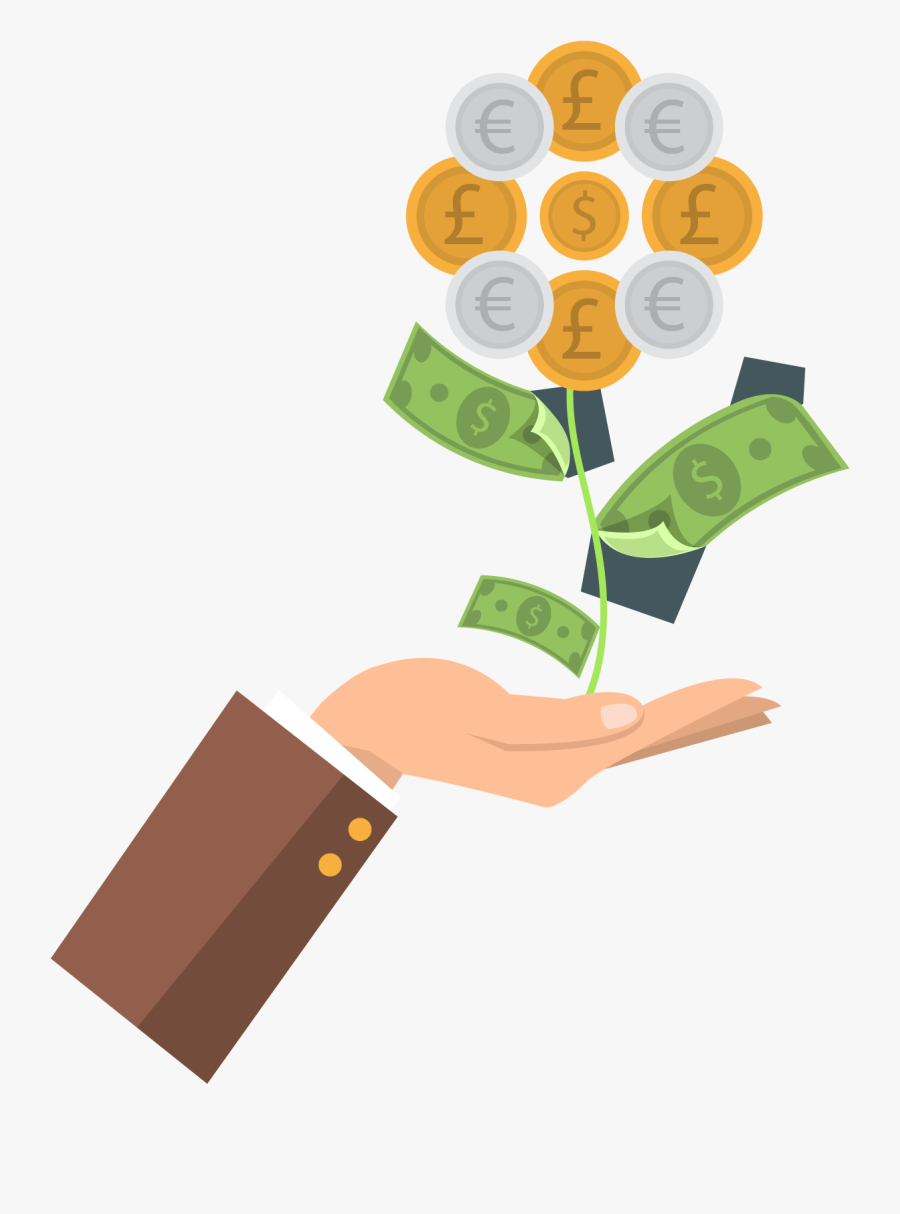 Service Business Money Hand Vector Gold Bank Clipart - 手 托 舉, Transparent Clipart