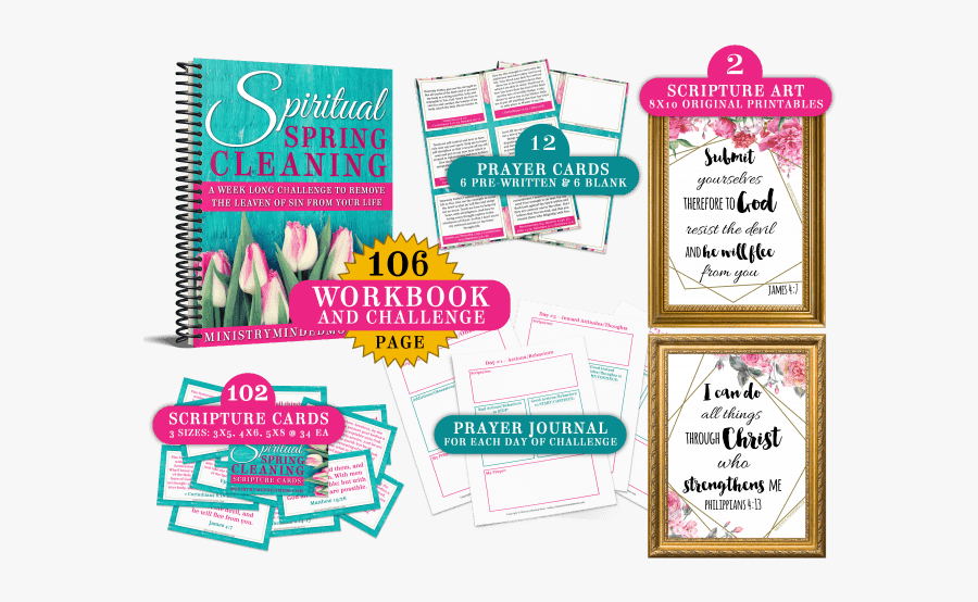 Spiritual Spring Cleaning Christian Bible Study Toolkit - Sketch Pad, Transparent Clipart