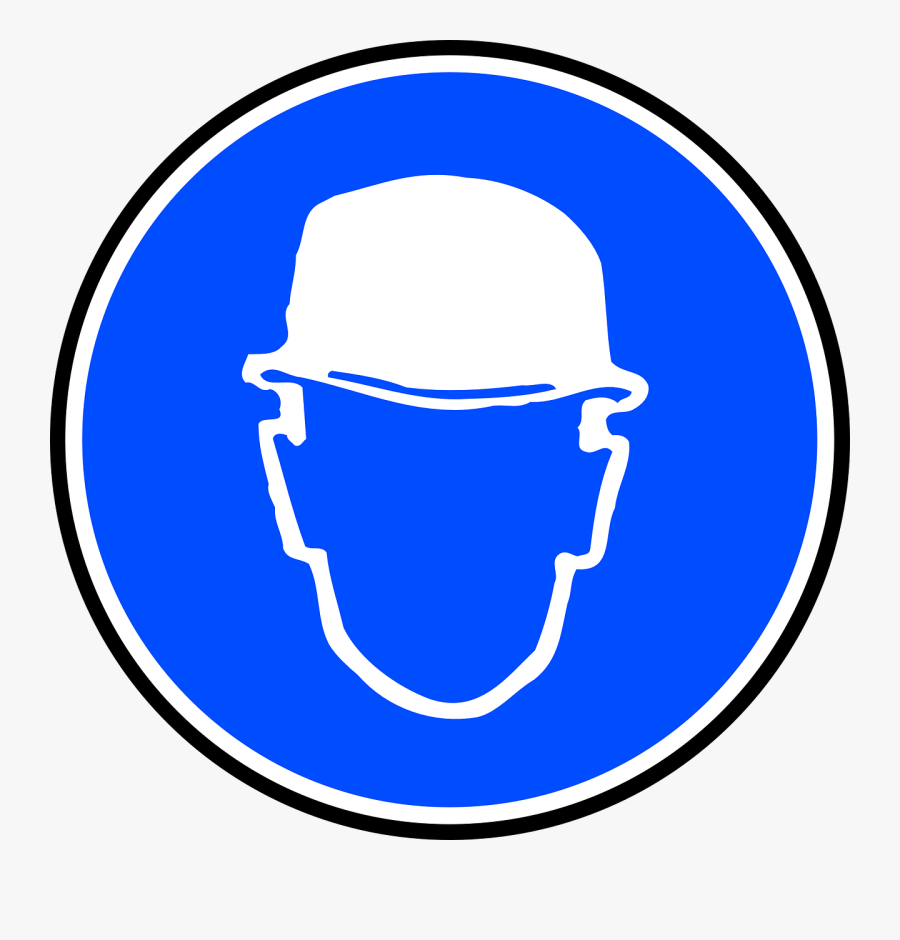 Mantatory Hard Hat Over Head Svg Clip Arts - Wear Safety Helmet Icon, Transparent Clipart