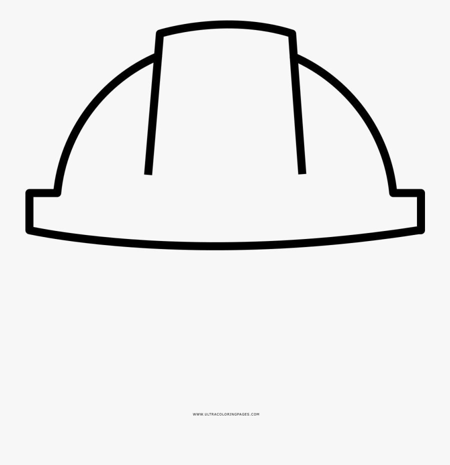 Hard Hat Coloring Page - Casco De Seguridad Para Dibujar, Transparent Clipart