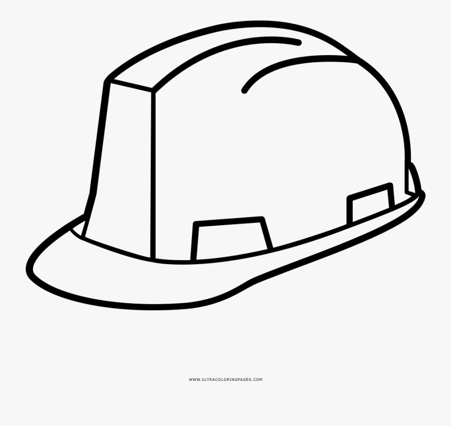 Hard Hat Coloring Page - Hard Hat Coloring Pages, Transparent Clipart