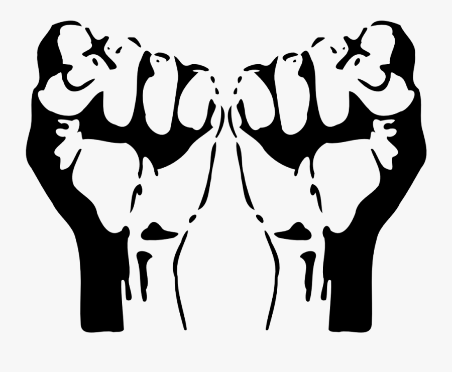 Two Fists Omfg Pawnch - Raised Fist Png, Transparent Clipart