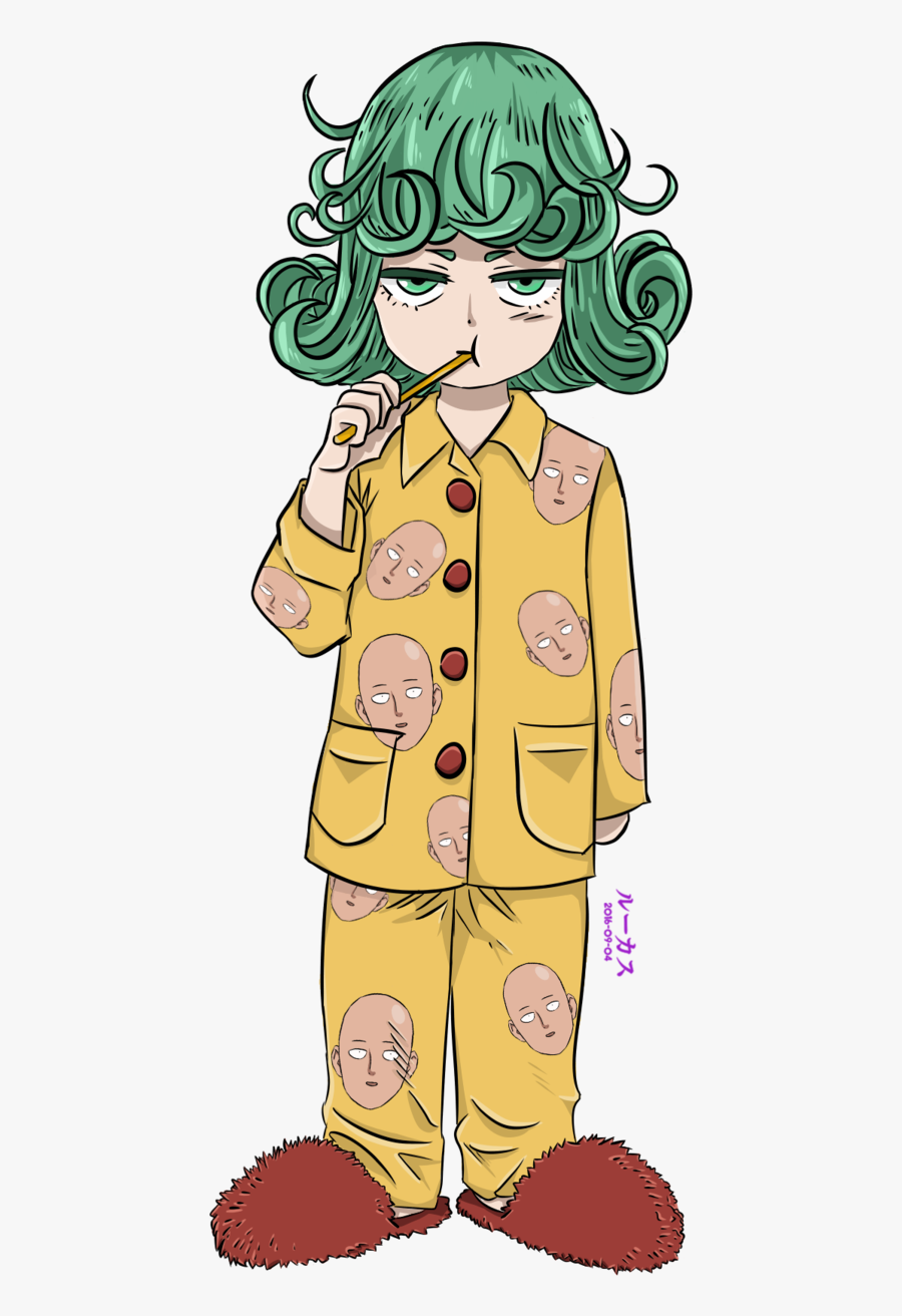 Tatsumaki In Pajamas - Cartoon, Transparent Clipart