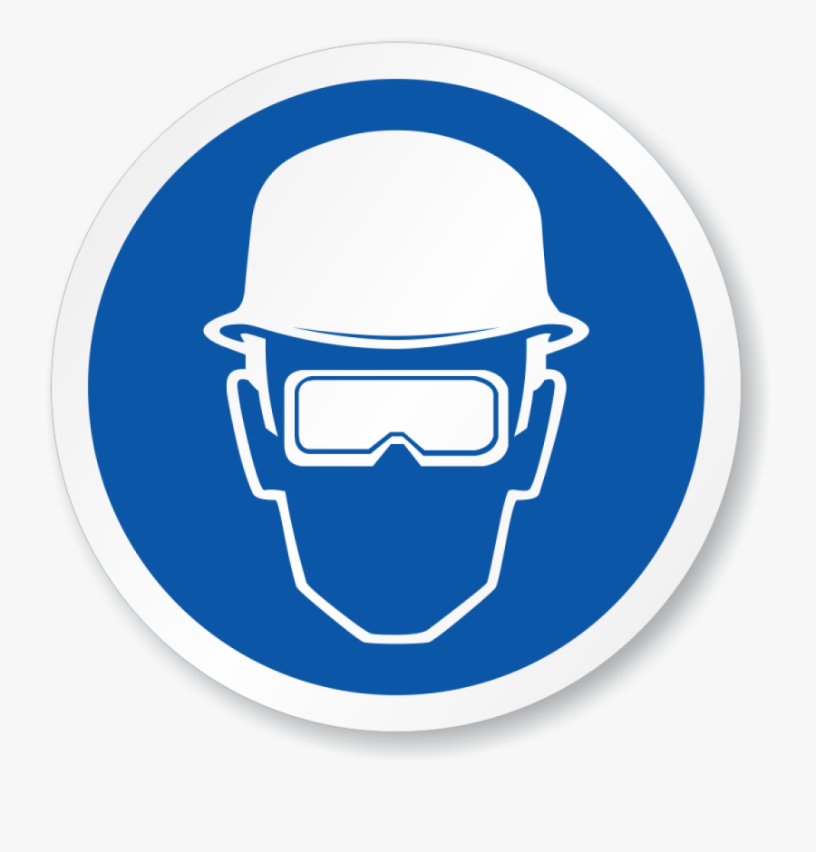 Symbol Free Download Wear - Hard Hat Safety Glasses Sign, Transparent Clipart