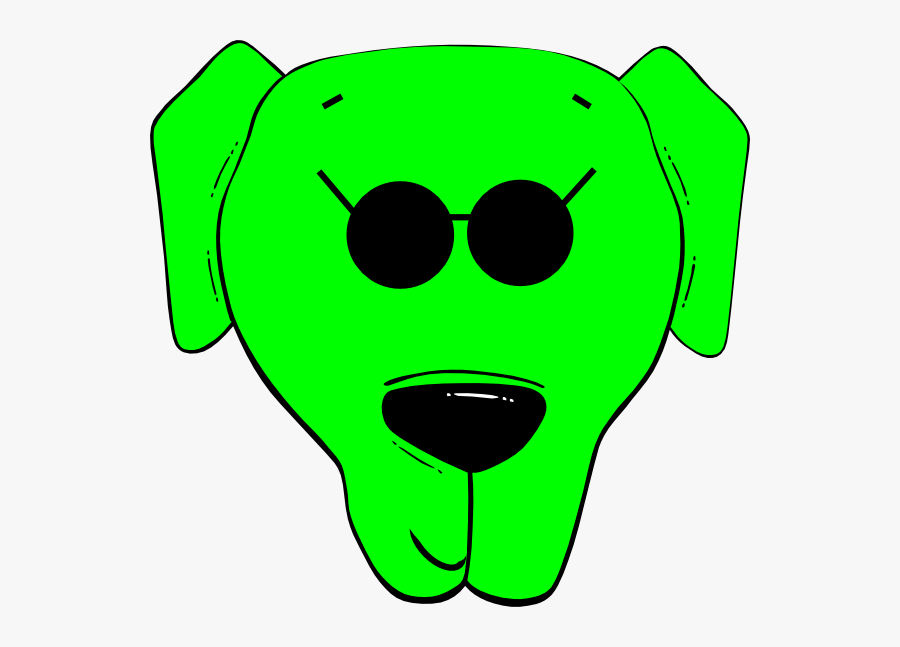 Green Cool Final Svg Clip Arts - Cartoon Dog Face, Transparent Clipart