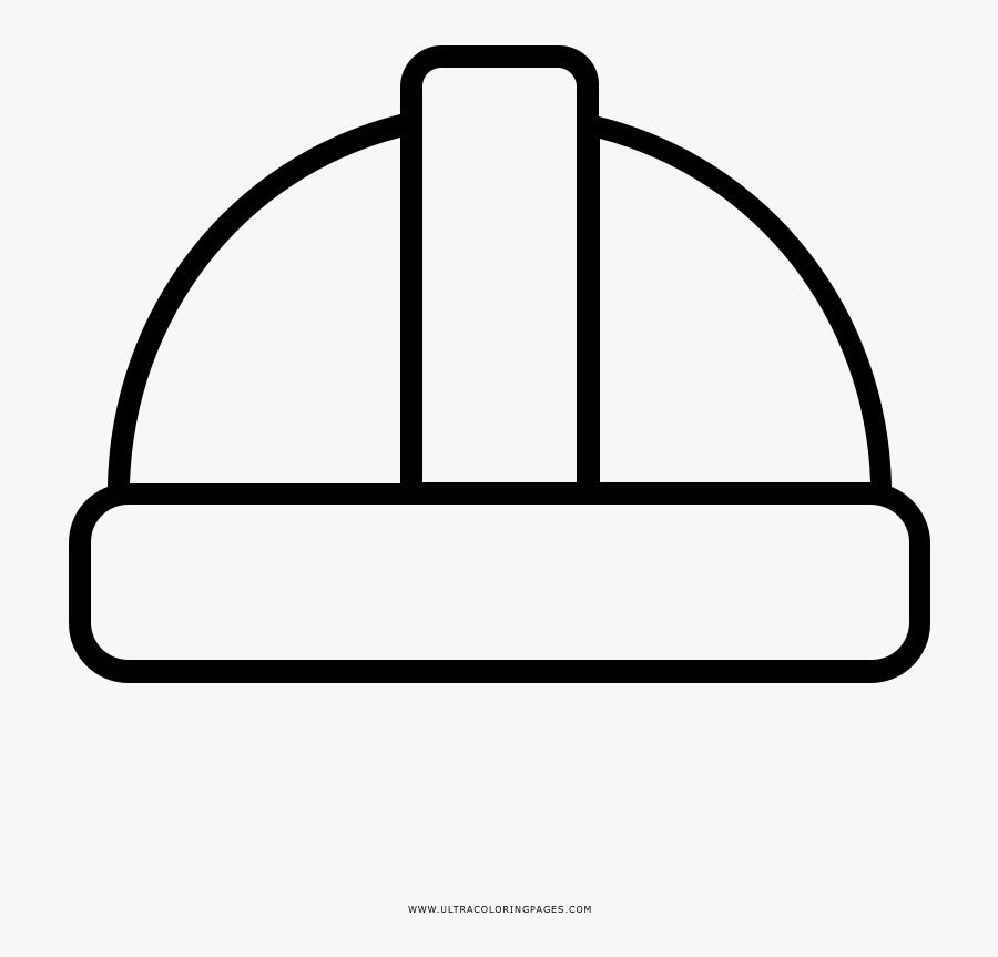 Hard Hat Coloring Page Ultra Pages With, Transparent Clipart