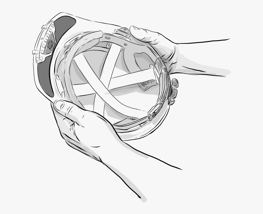 Compass Personal Voltage Detector Attached To Hard - Sketch, Transparent Clipart