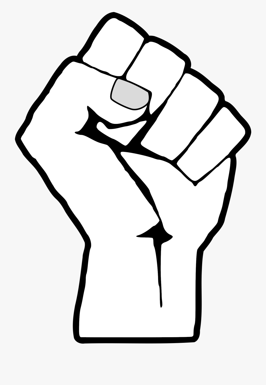 Raised Fist United States Black Power African-american - White Black Power Fist, Transparent Clipart