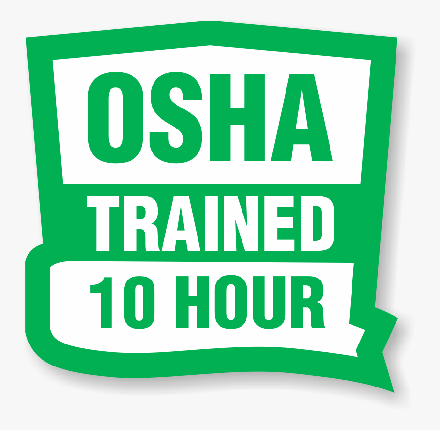 Osha Trained 10 Hour Hard Hat Decals, Transparent Clipart
