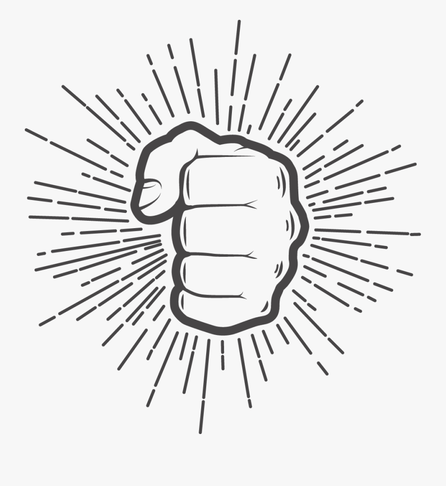Drawn Fist Hand Motions - Znaczek Bezglutenowy, Transparent Clipart