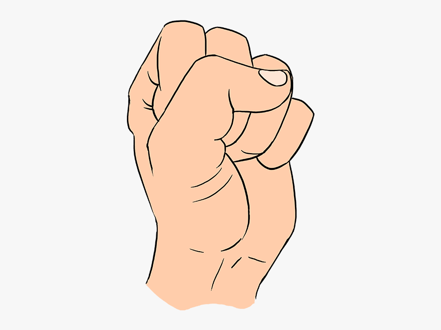 How To Draw Fist - Line Art, Transparent Clipart