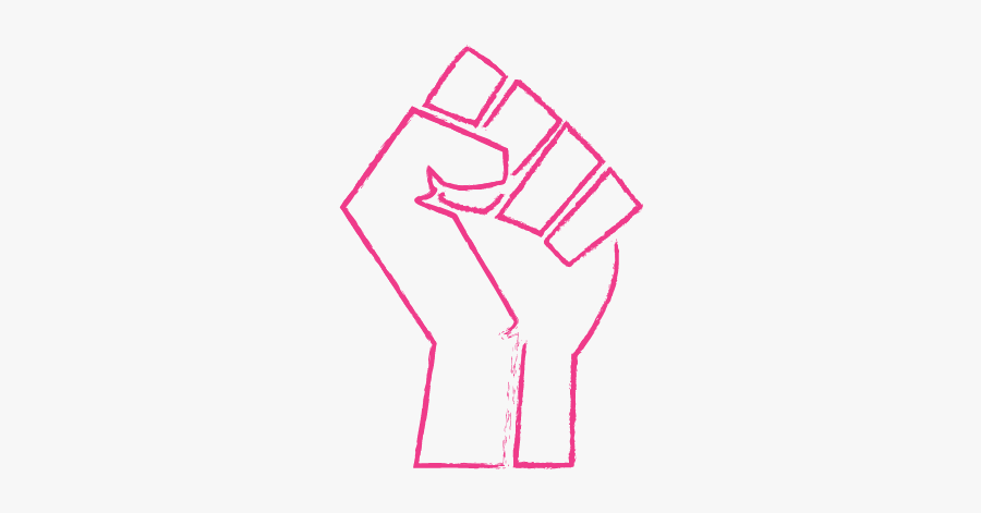 Raised Fist Symbol - Pink Raised Fist Transparent, Transparent Clipart